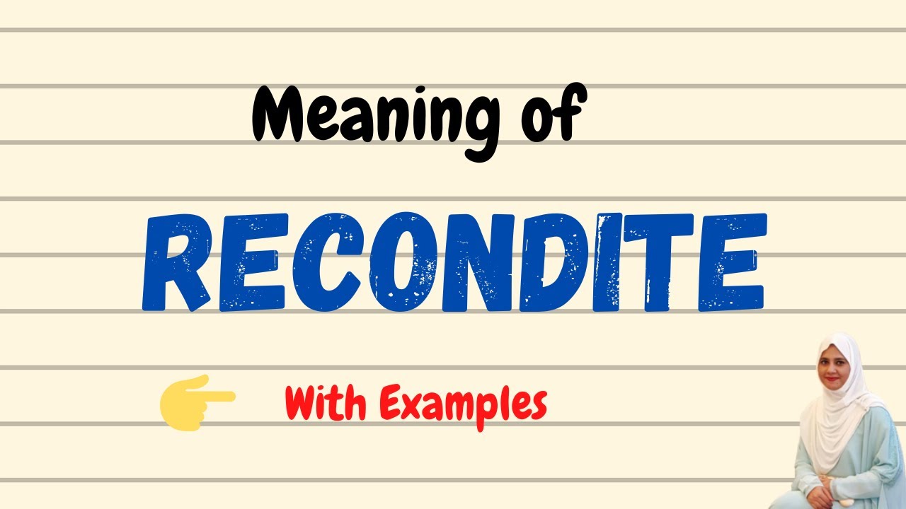 Daily vocabulary | Recondite Meaning | Vocabgram