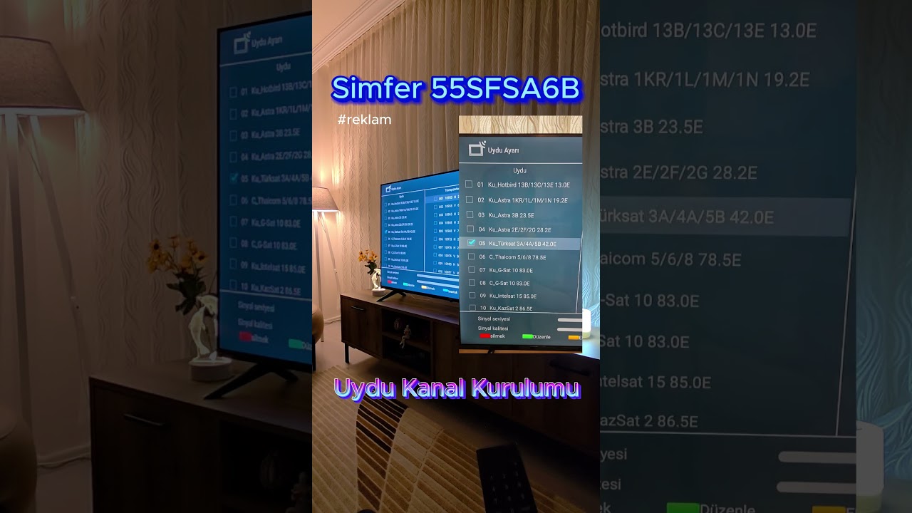 Simfer 55SFSA6B Uydu Kanalları Nasıl Kurulur