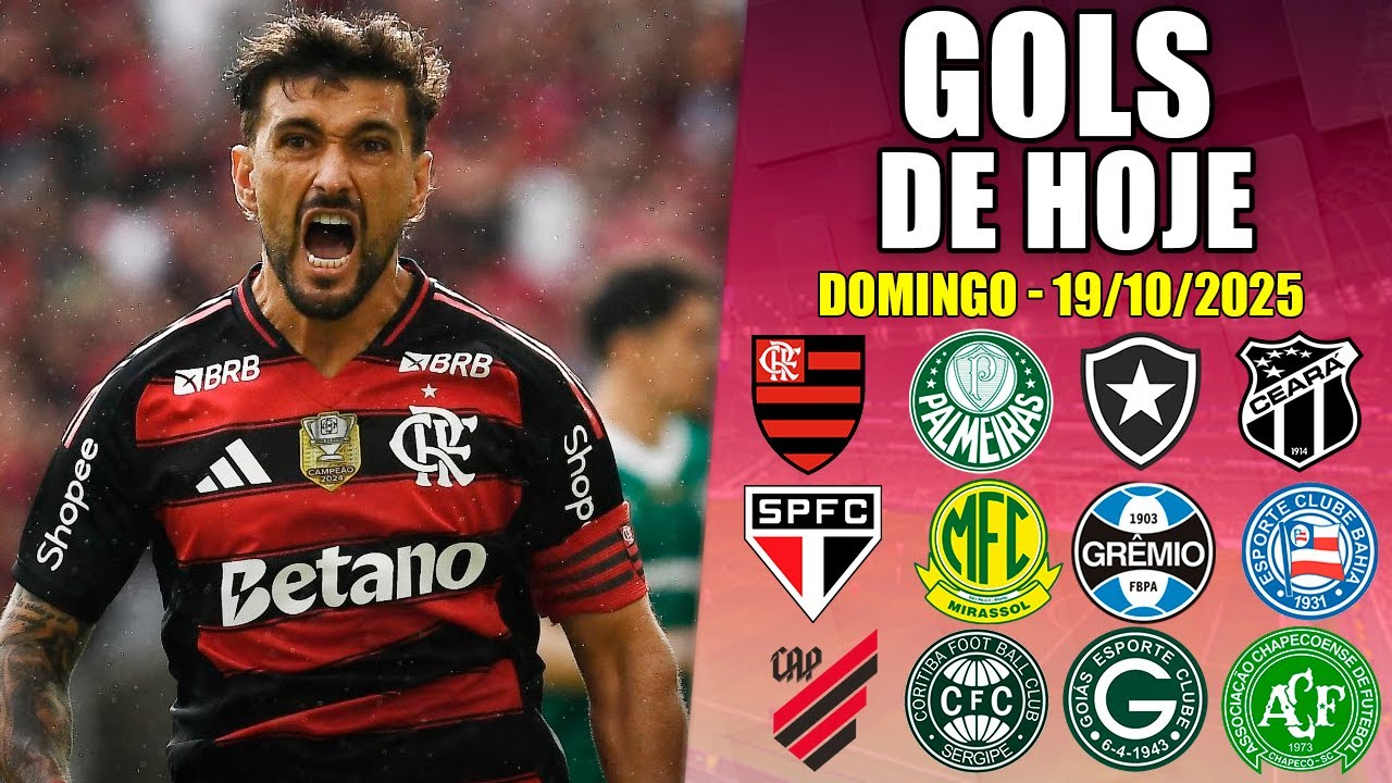 ⚽ TODOS OS GOLS DESTE DOMINGO 19/10/2025 - GOLS DE HOJE, BRASILEIR&Atilde;O S&Eacute;RIES A E B +COPA SC