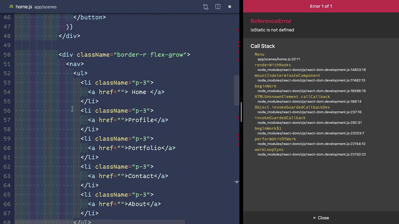 10 - Componentize the Layout - Sliding Sidebar in React and Tailwind CSS