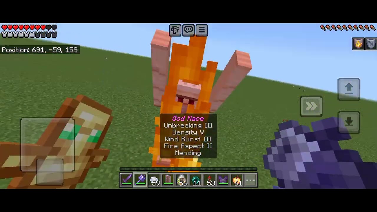How to Use Mace||MCPE Mace Practice and Tricks||Like 