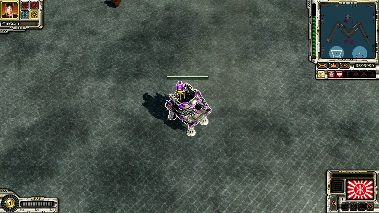 Red Alert 3 2V4 As Japan on Custom Water Map