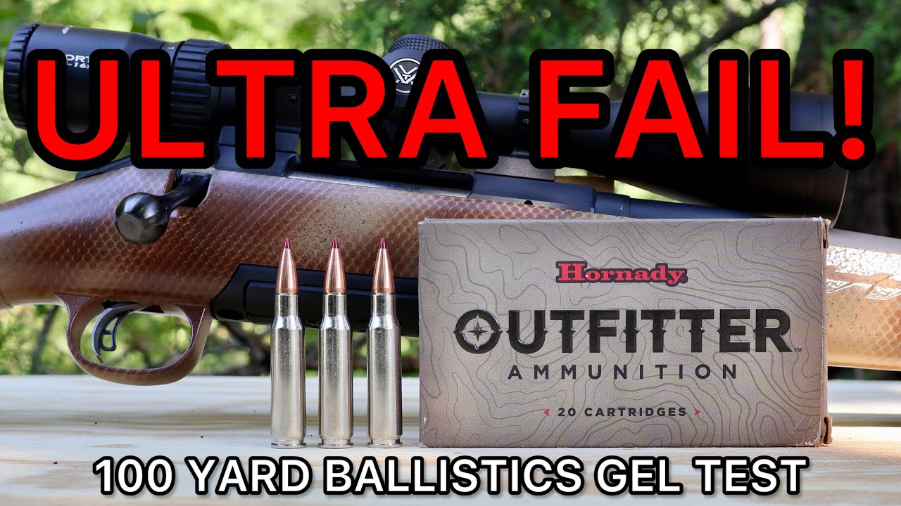 308 Winchester Hornady Outfitter CX Ballistics Gel Ammo Test