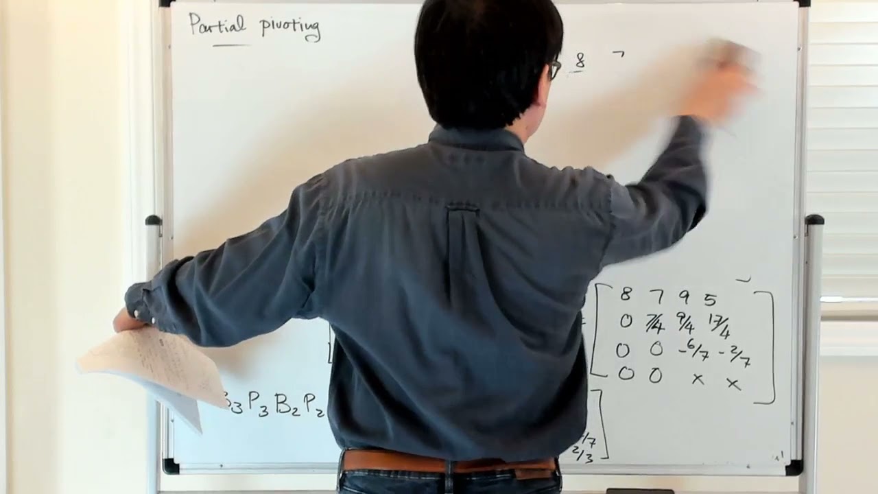 Partial pivoting by example