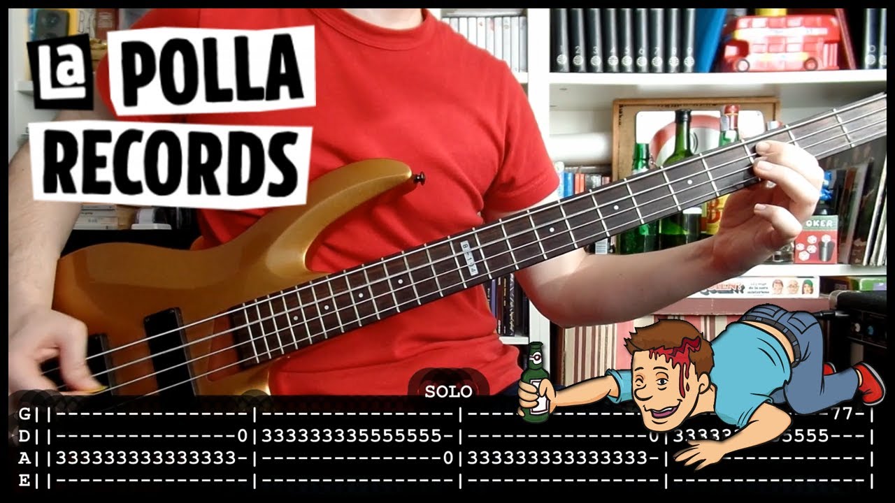 LA POLLA RECORDS - Txus 🥴 (bass cover w/ Tabs & lyrics)