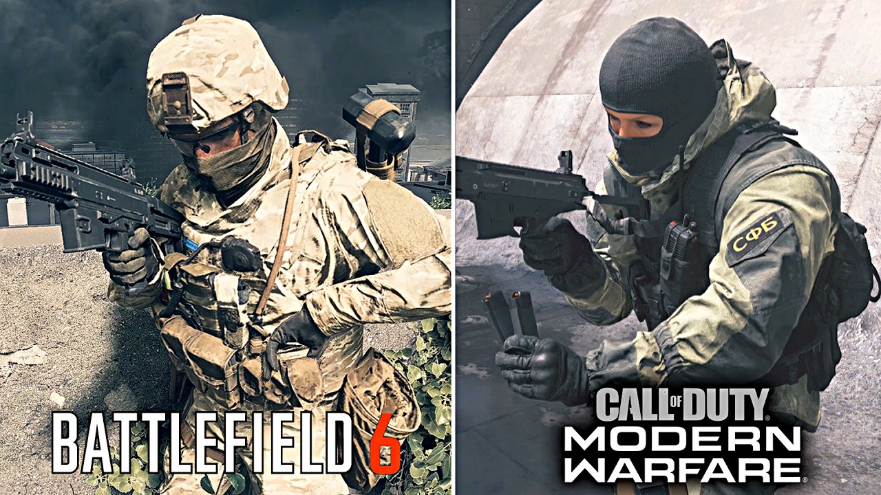 Modern Warfare 2019 vs Battlefield 6 - Third Person Reload Animations