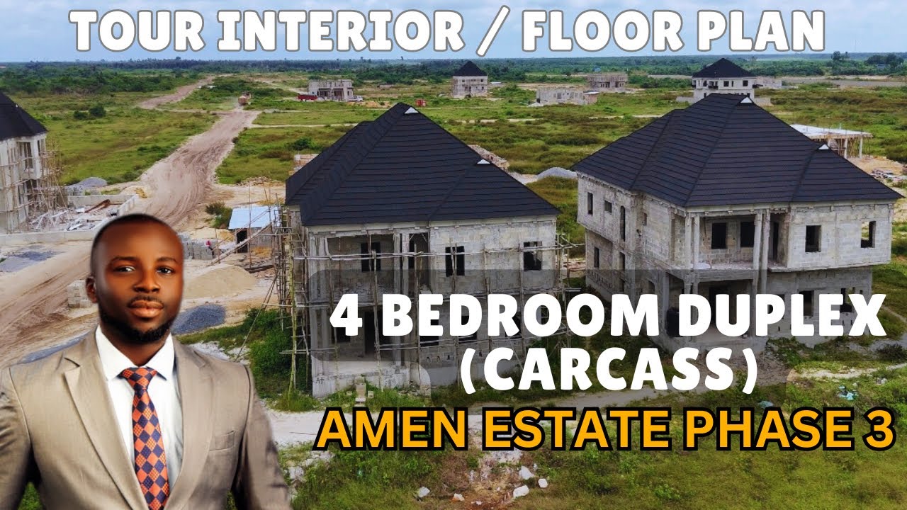 Touring A 4 Bedroom Duplex + BQ (Carcass) Inside AMEN ESTATE PHASE 3 | Floor Plans Available