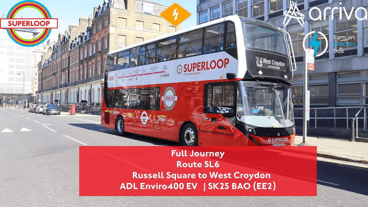 Full Journey | Route SL6 to West Croydon Limited Stop | Brand New ADL Enviro400 EV ⚡| EE2 (SK25 BAO)
