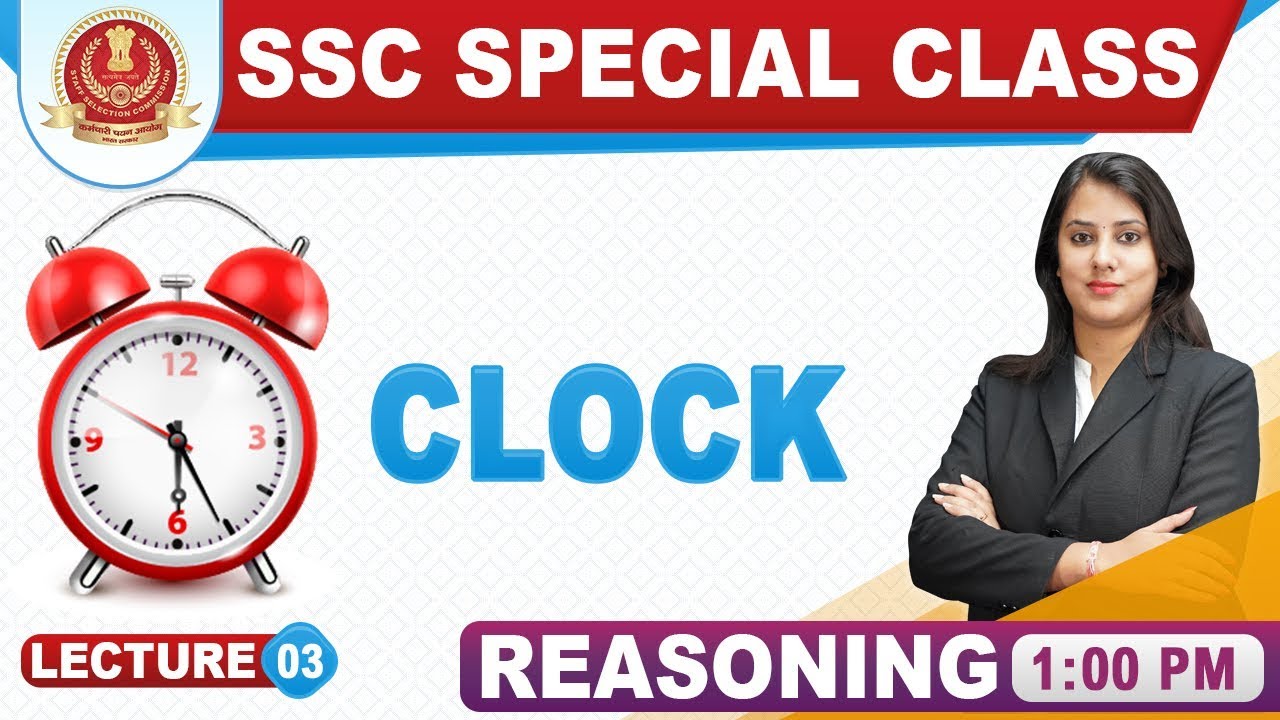 Clock | Reasoning | SSC Special Class | 1:00 pm