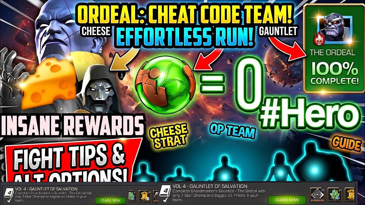 Ordeal #Hero - No Revives Effortless Run| Cheat Code Team|Carinas Challenges - Gauntlet of Salvation
