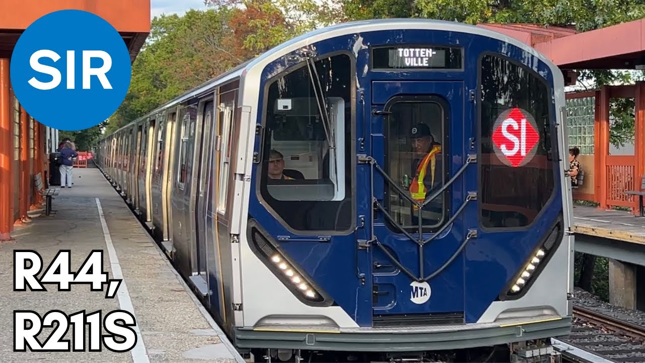 Staten Island Railway: R44 & R211S Local, Express trains @ Eltingville (R211S First Day in Service)