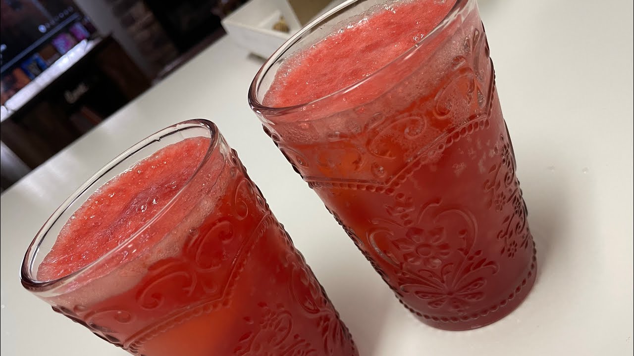 How to Make Strawberry Rhubarb Slush