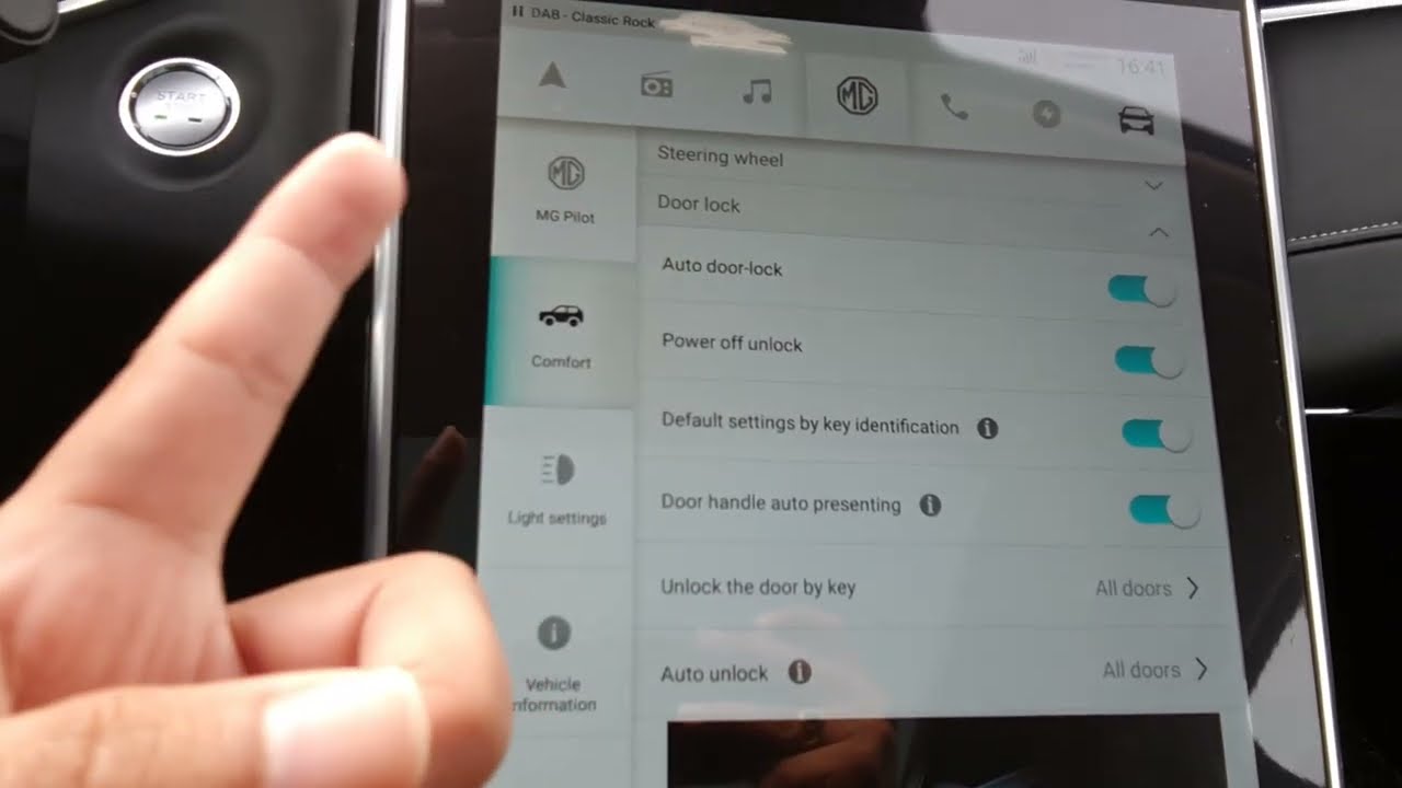How to set up welcome mode on MG Marvel R