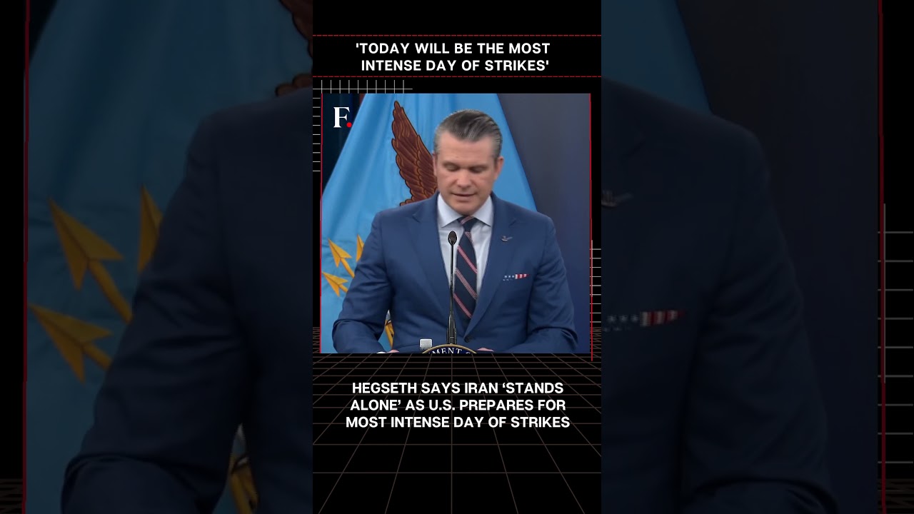 #FirstpostNews: Hegseth says Iran &lsquo;Stands Alone&rsquo; as US Prepares for Most Intense Day of Strikes