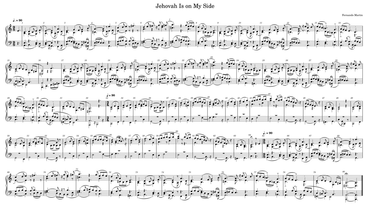 Fernando Martin - Jehovah Is on My Side (Harpsichord piece in A Minor)