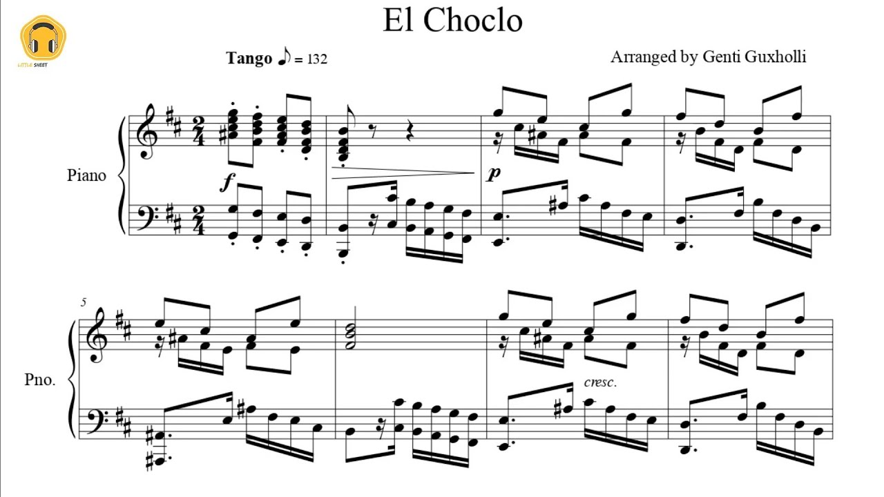 El Choclo by Ángel Villoldo (Piano Solo/Sheets)