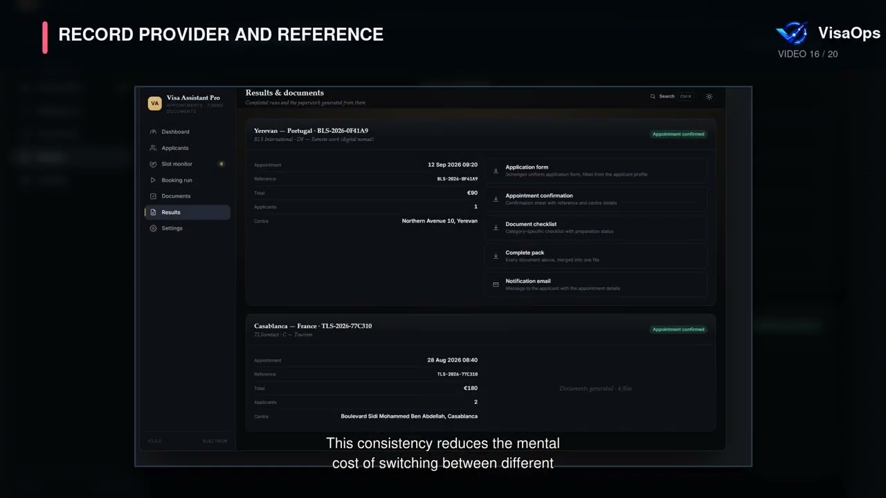 VISA BOT | VFS, BLS & TLS Appointment Workflows in One App