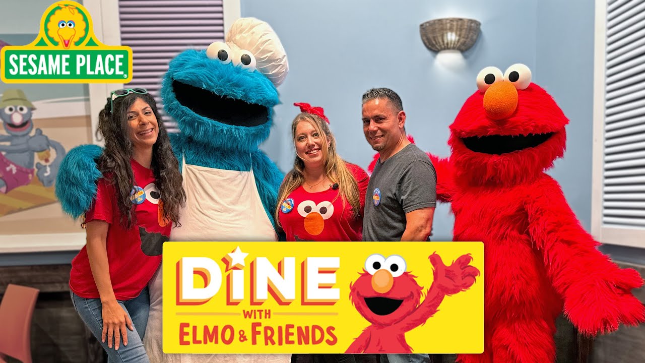 Dining with Elmo?! *NEW * Sunny Day Café at Sesame Place in San Diego