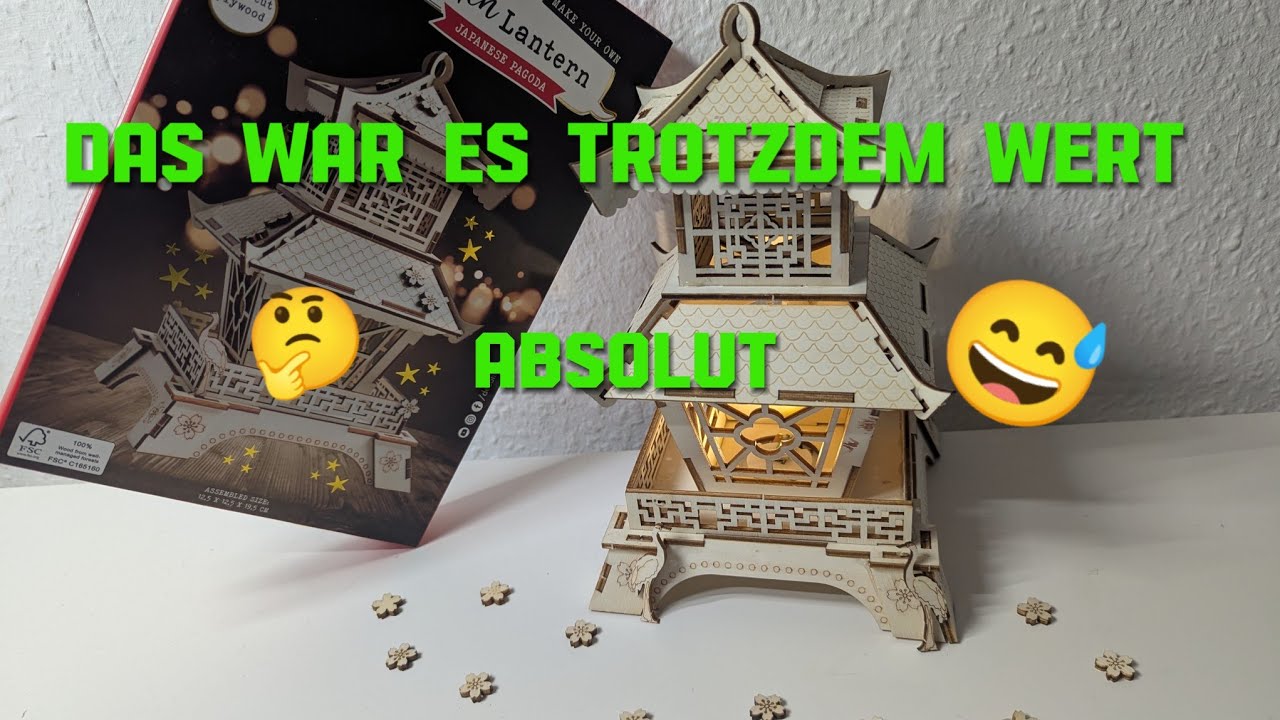Make your own Lantern Japanese Pagode vom Action 🤗 dieses mal mit Geduld, Kleber und Blut 🩸😅🤣🙃