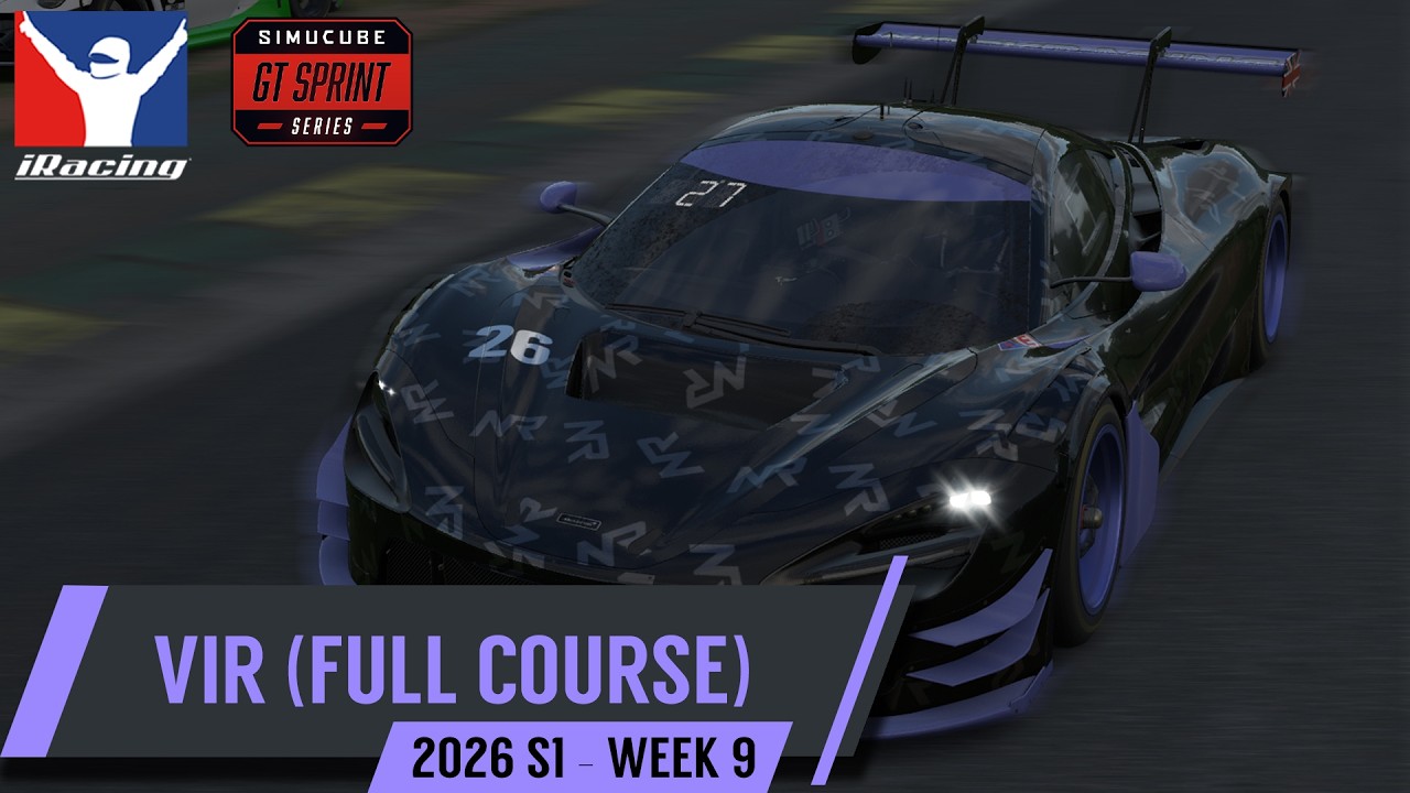iRacing Сезон 1 2026, Неделя 9 | Серия GT Sprint от Simucube на трассе VIR