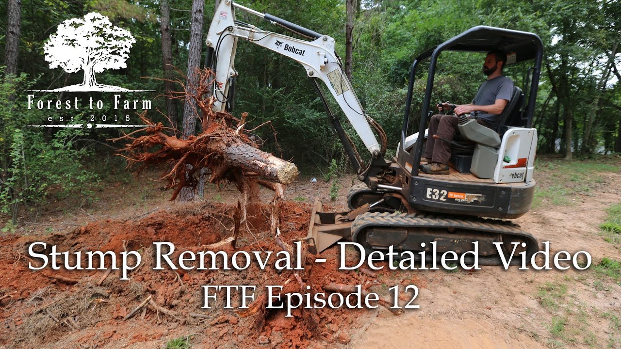 Clearing House Sites - Digging Stumps Detailed Video