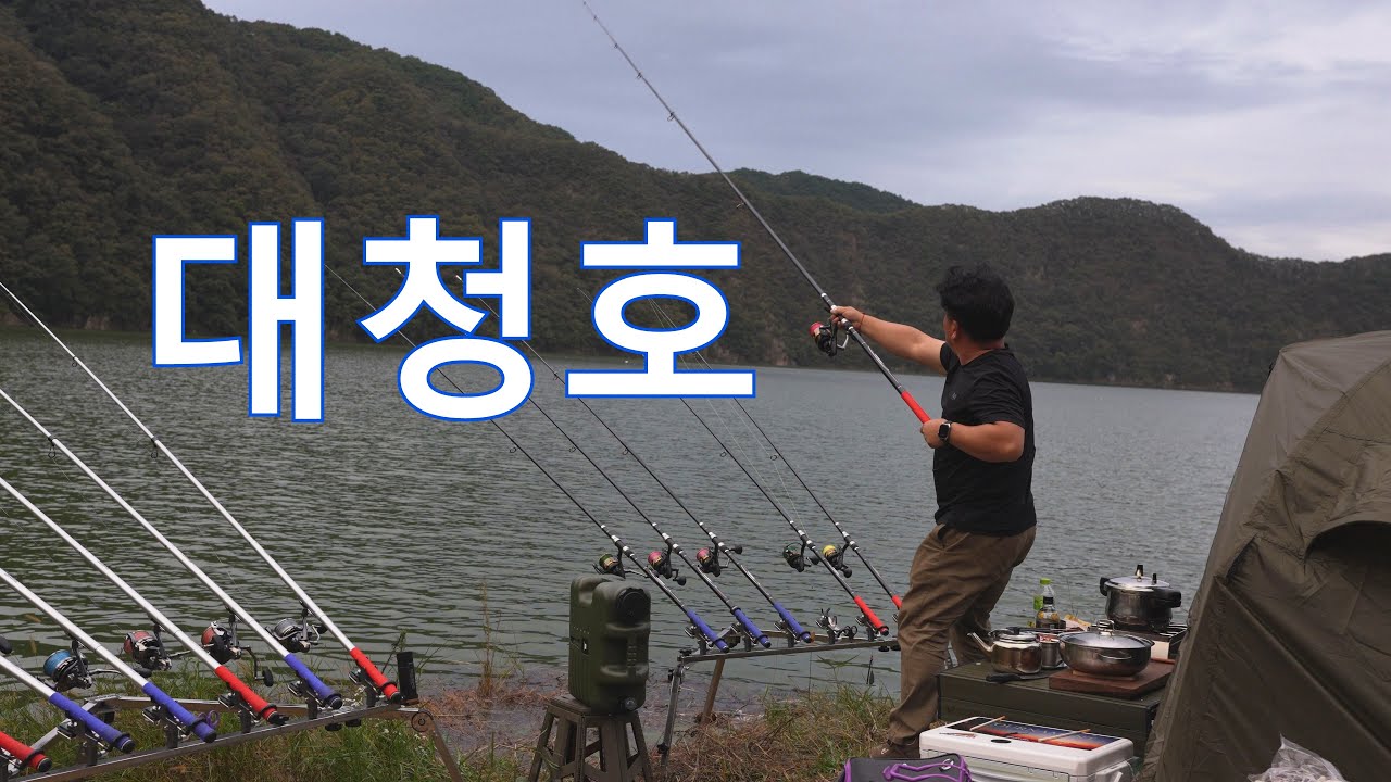 뱀장어낚시 마음이 무거웠던 장어 낚시꾼은 혼자서도 잘놀아요