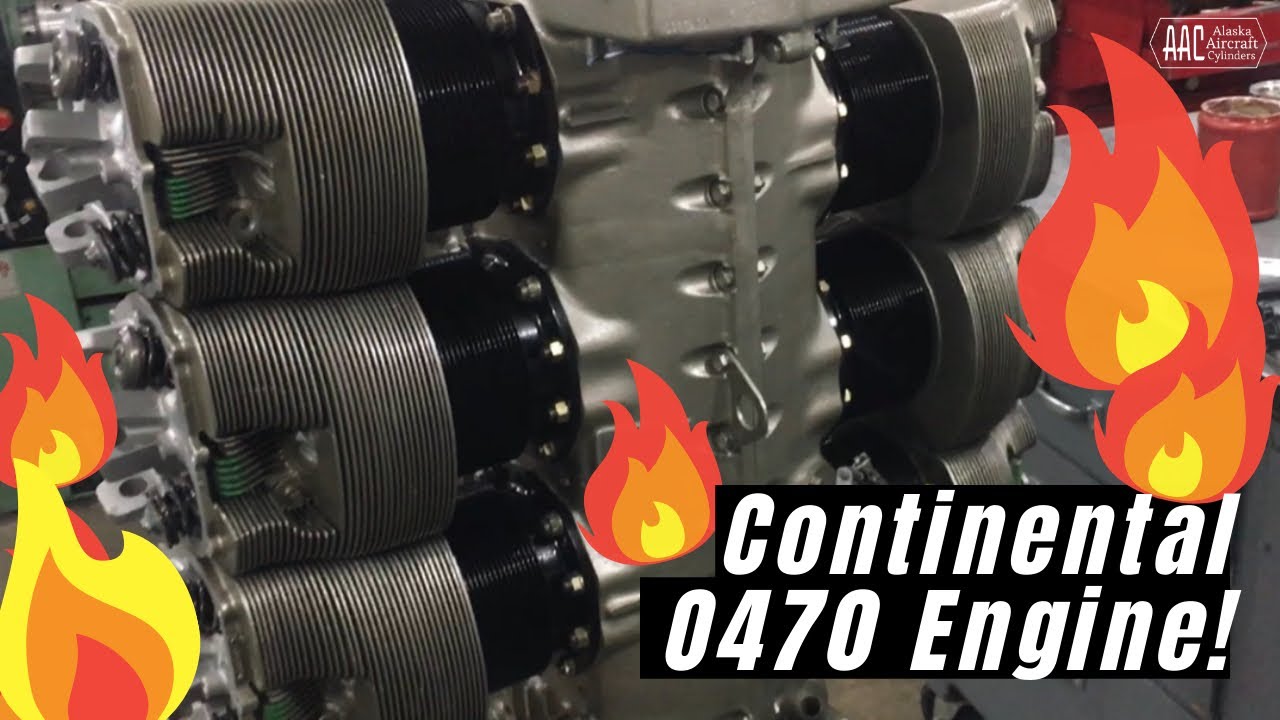 Установка цилиндров на авиационный двигатель Continental O470!
