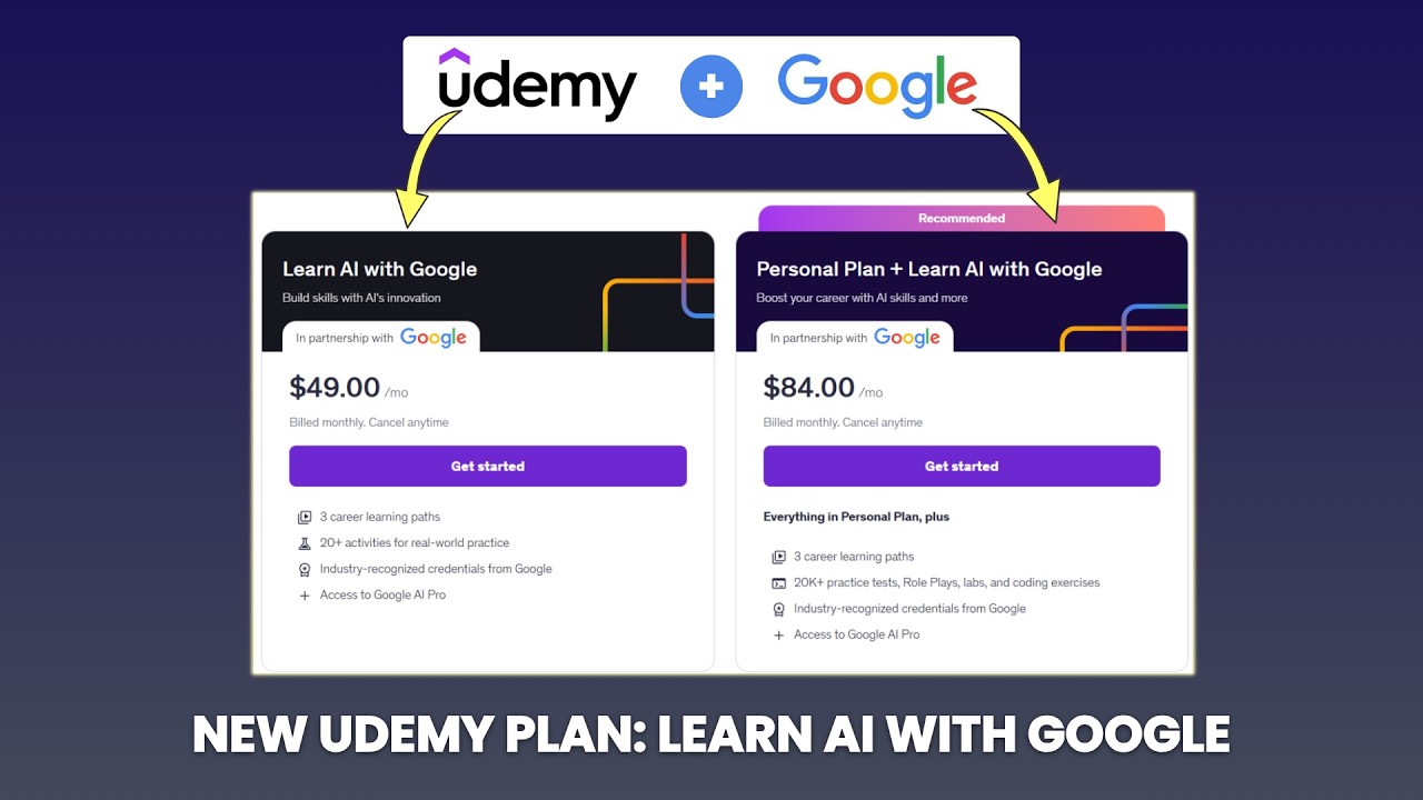 Подробности подписки Udemy &laquo;Обучение ИИ с Google&raquo; &mdash; Grow with Google
