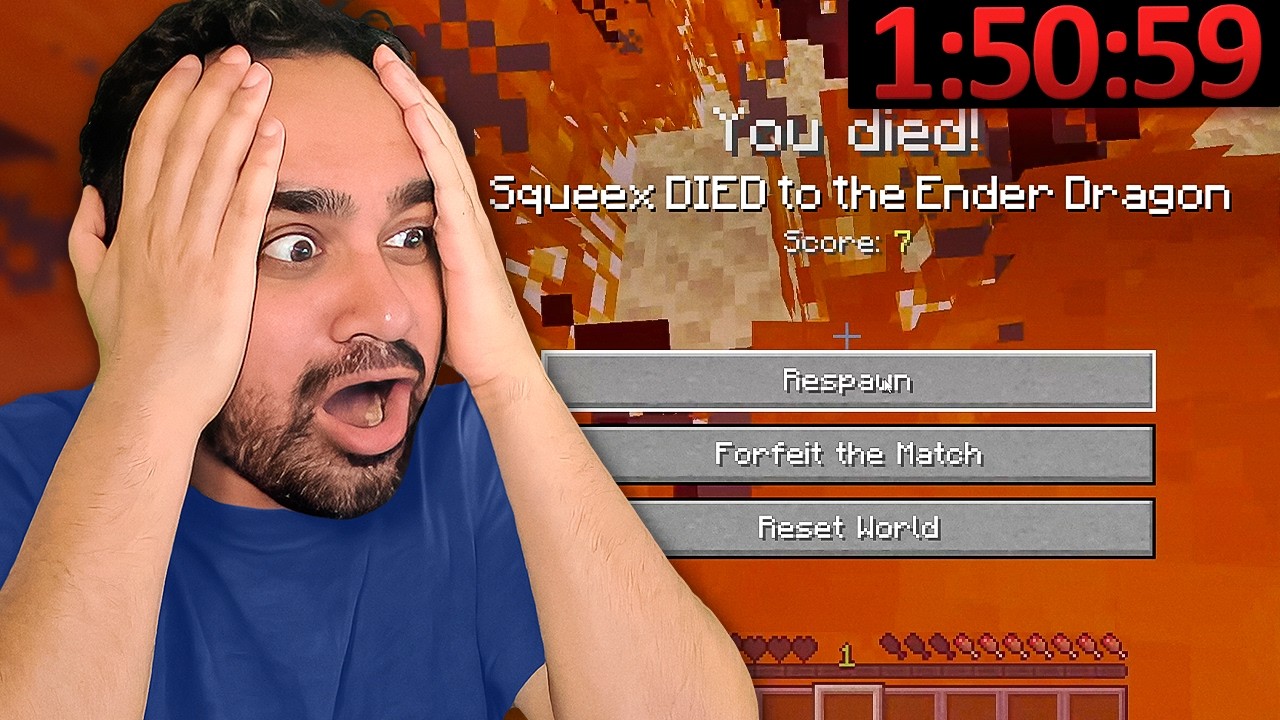 My Minecraft Speedrun went up in flames