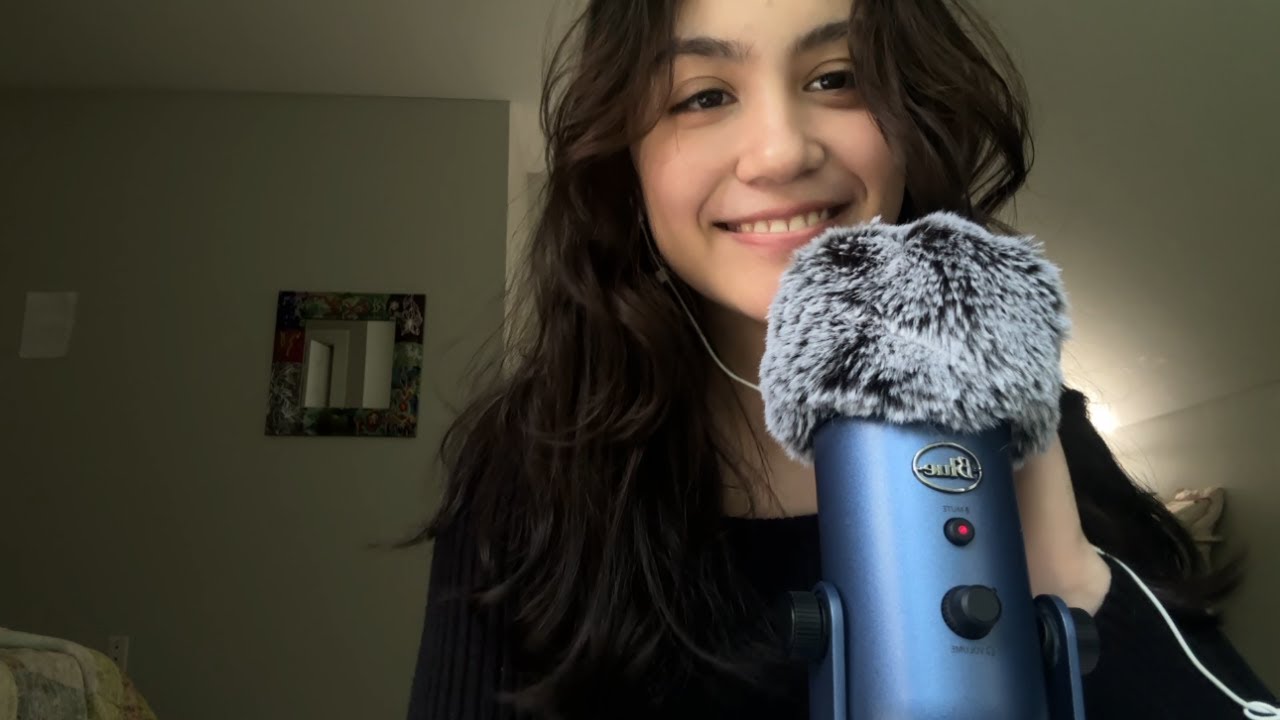 asmr positive words w/ fluffy mic