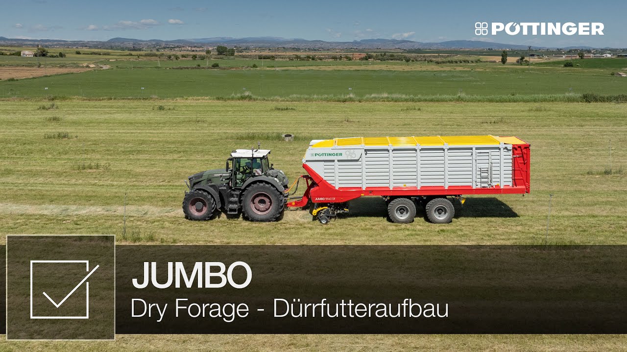 D&uuml;rrfutteraufbau Dry Forage Cover beim JUMBO Ladewagen | P&Ouml;TTINGER