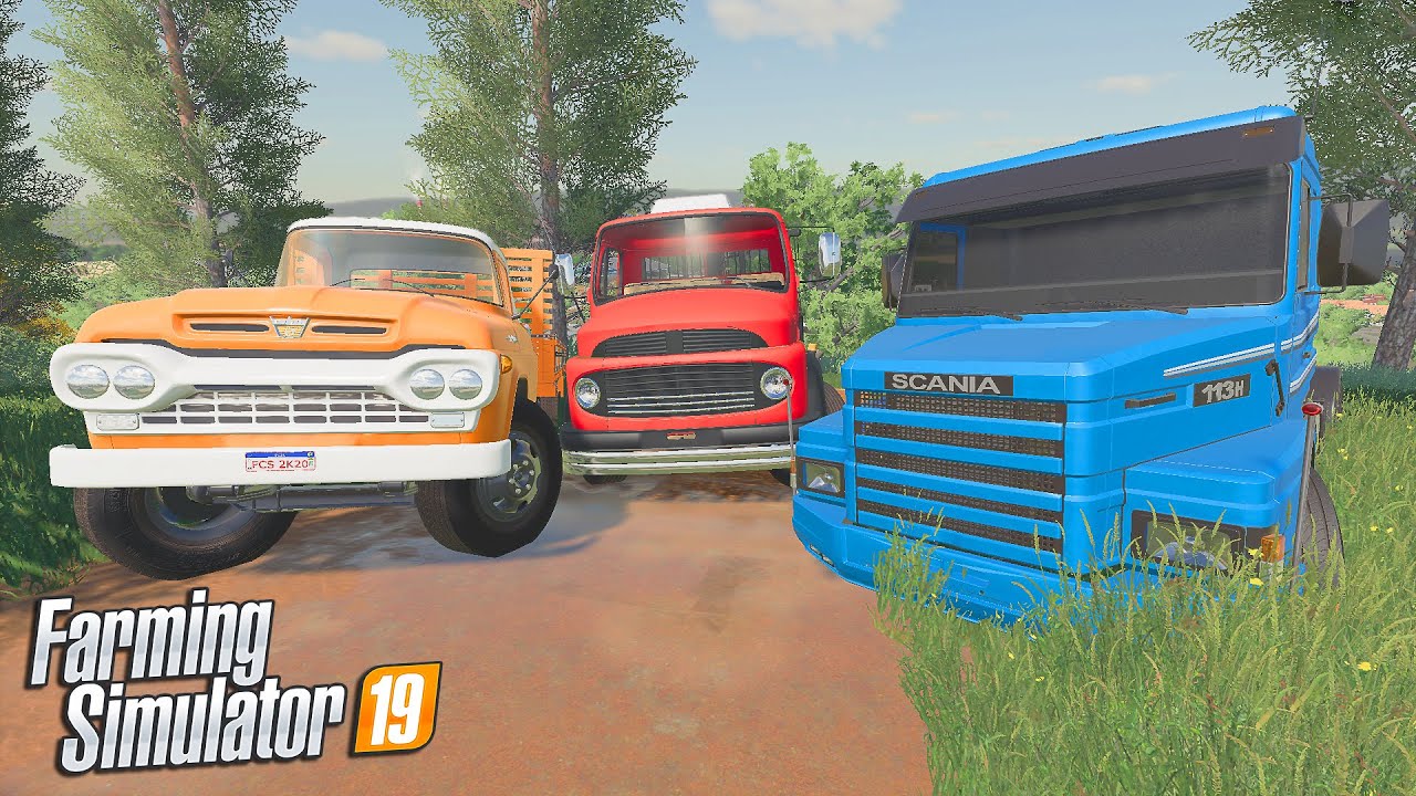 Caminhões Antigos no Atoleiro - Farming Simulator 19