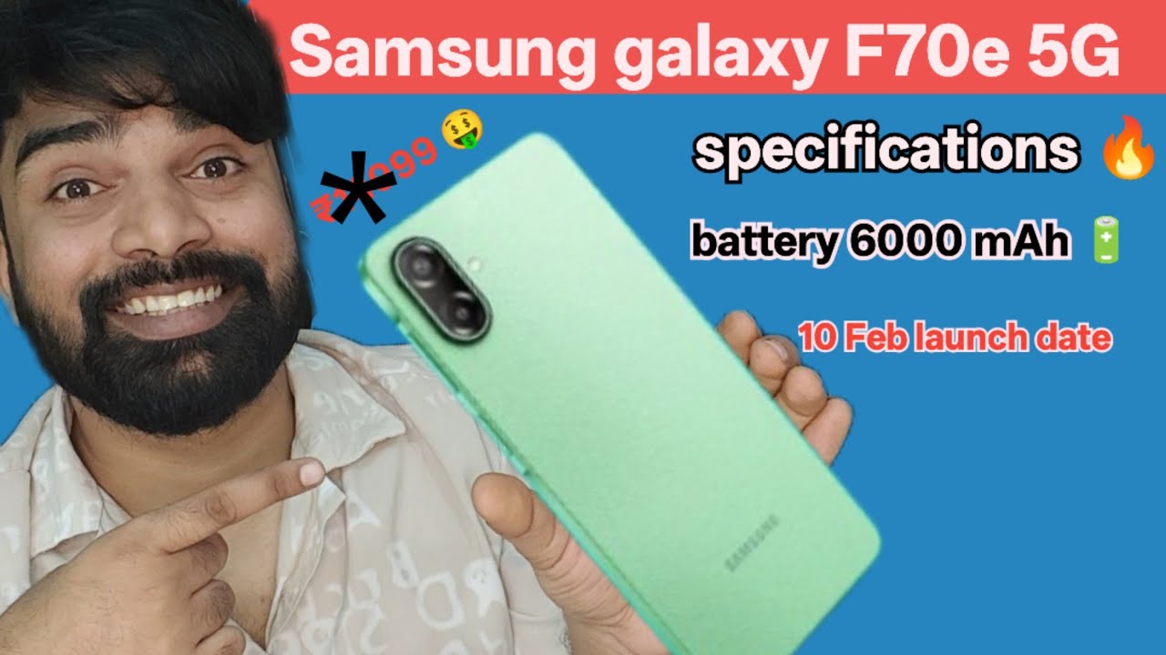 Samsung Galaxy F70e 5G Full Specification & Launch Date India | Big Battery Budget King?