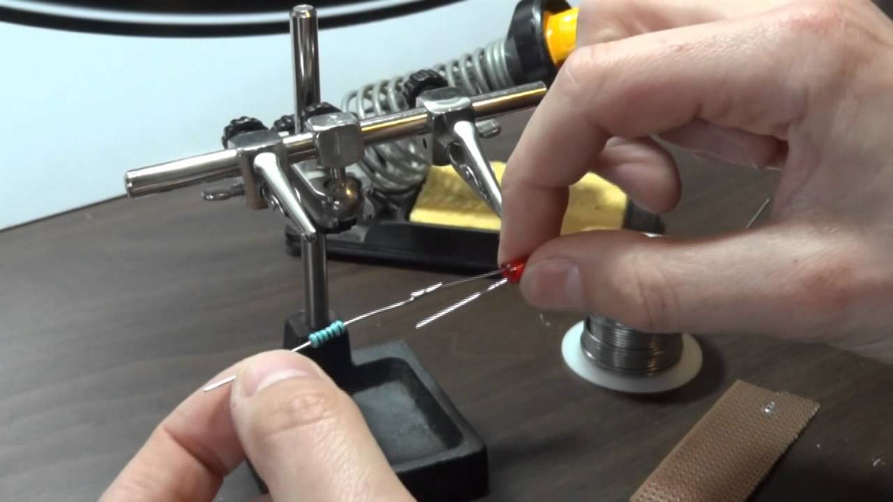 How To Solder simple electronic joints, LEDs and resistors | James Bruton