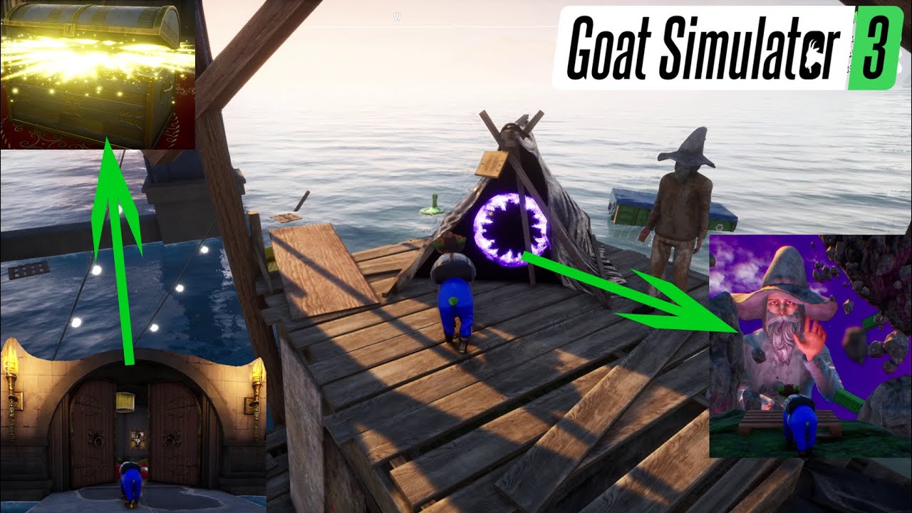 Schatztruhen, Penndalf und sein Portal in eine andere Welt - Goat Simulator 3 - 18