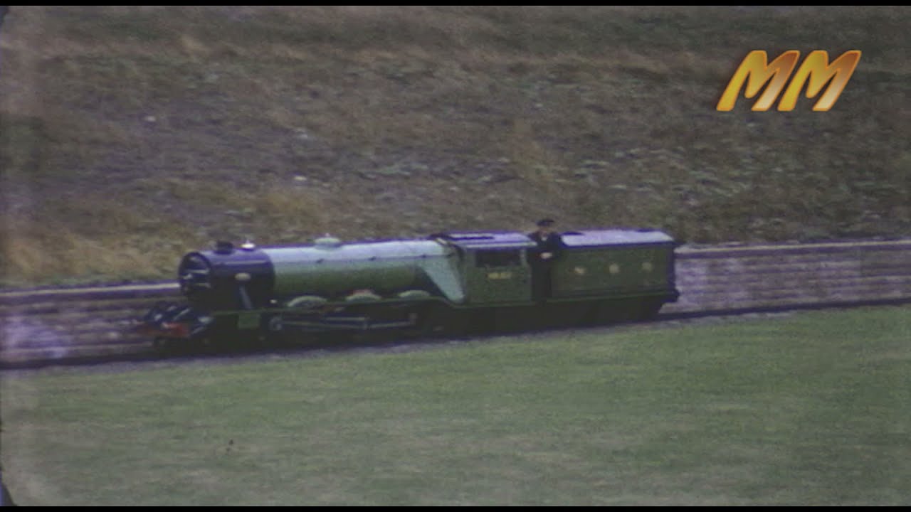 Scarborough England Harbour and Railway 1960s cine film 025