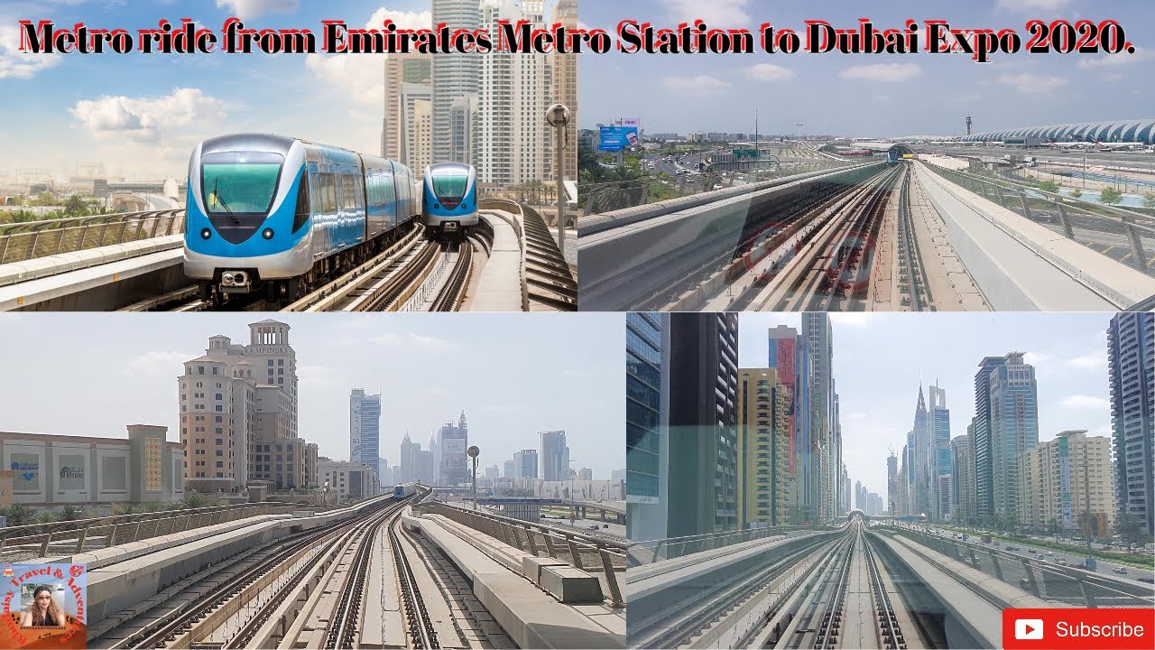 Metro ride from Emirates Metro Station to Dubai Expo 2020. #Dubai Metro #Dubai #UAE