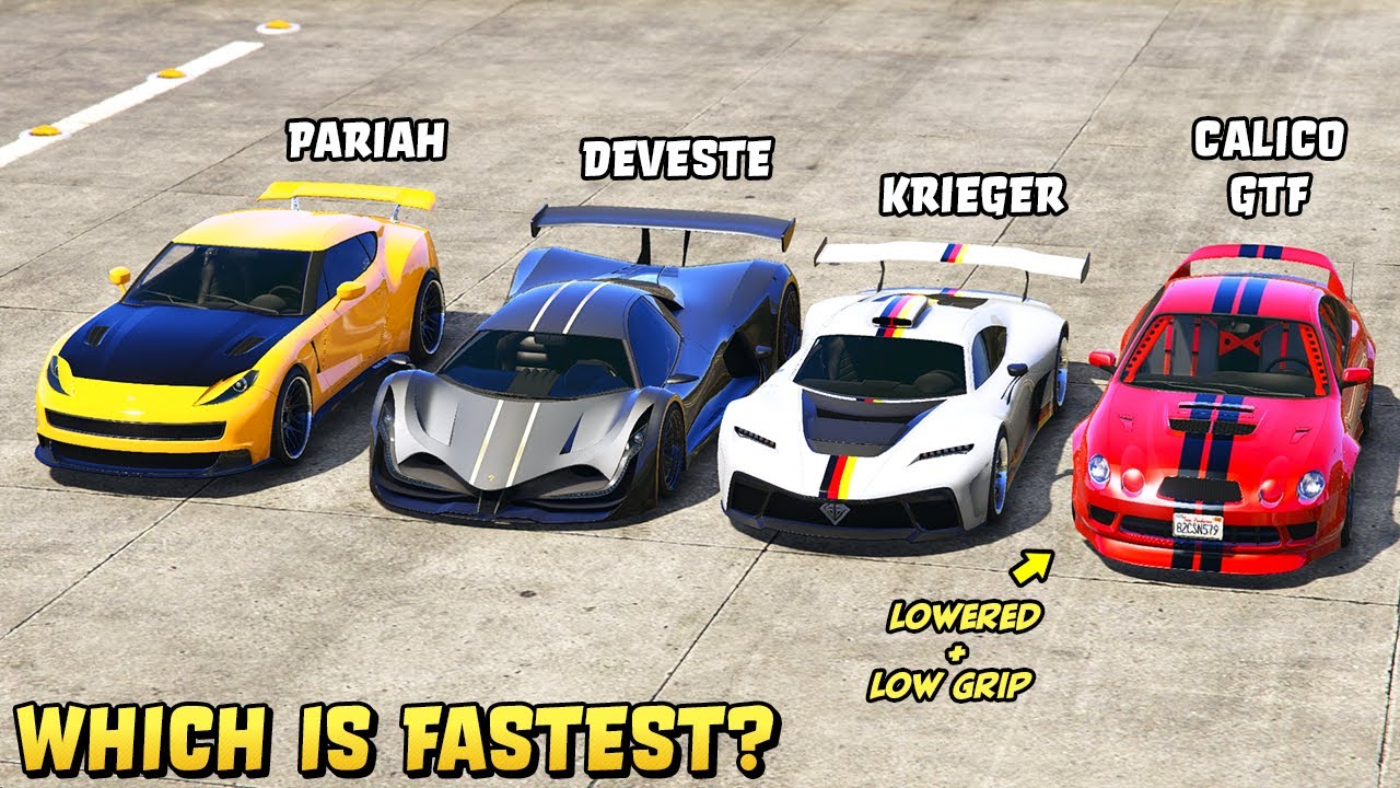 GTA 5 - CALICO GTF vs KRIEGER vs DEVESTE EIGHT vs PARIAH - Which is Fastest?