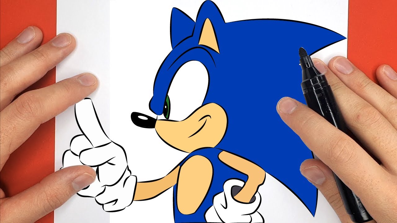 Como Desenhar o Sonic para Iniciantes - Passo a Passo e Devagar