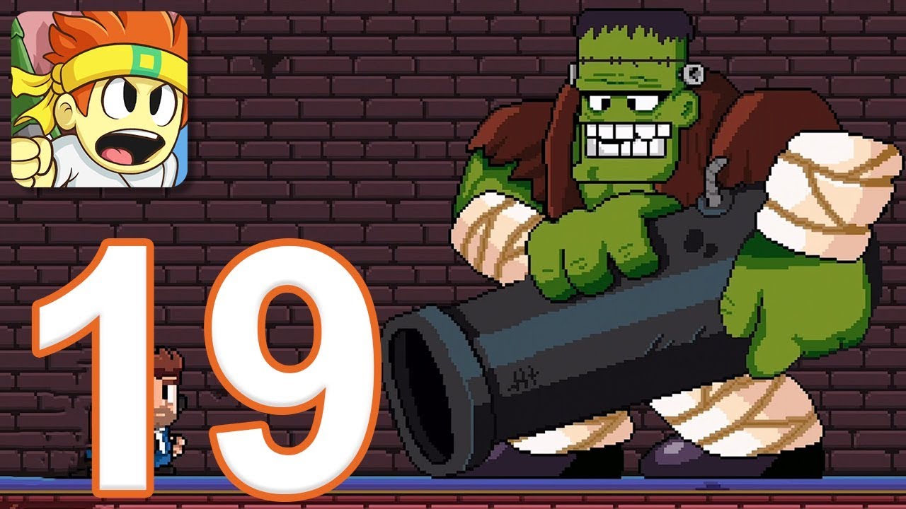 Dan The Man - Gameplay Walkthrough Part 19 - Fright Zone: Levels 4-6, Boss, Ending (iOS, Android)