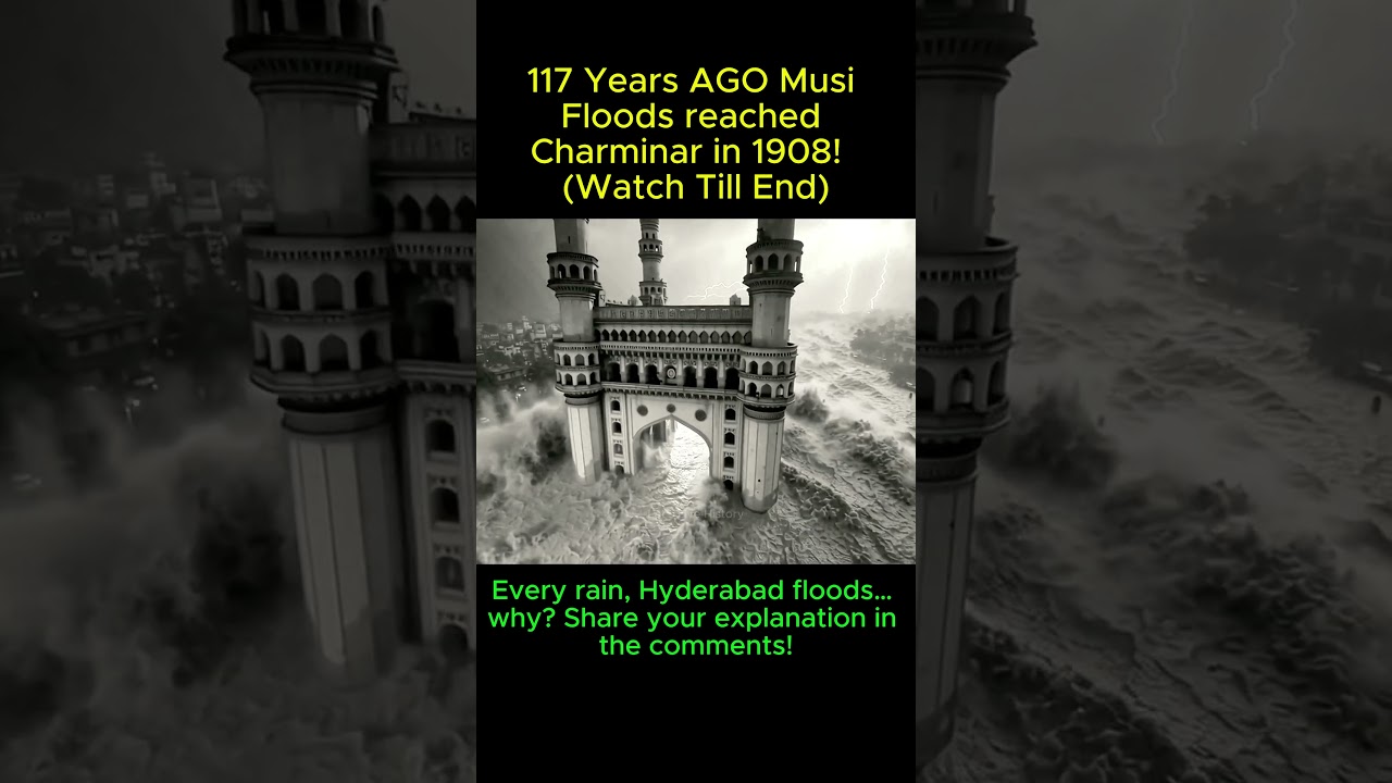 Hyderabad Floods: When Musi River Reached Charminar in 1908 #shorts