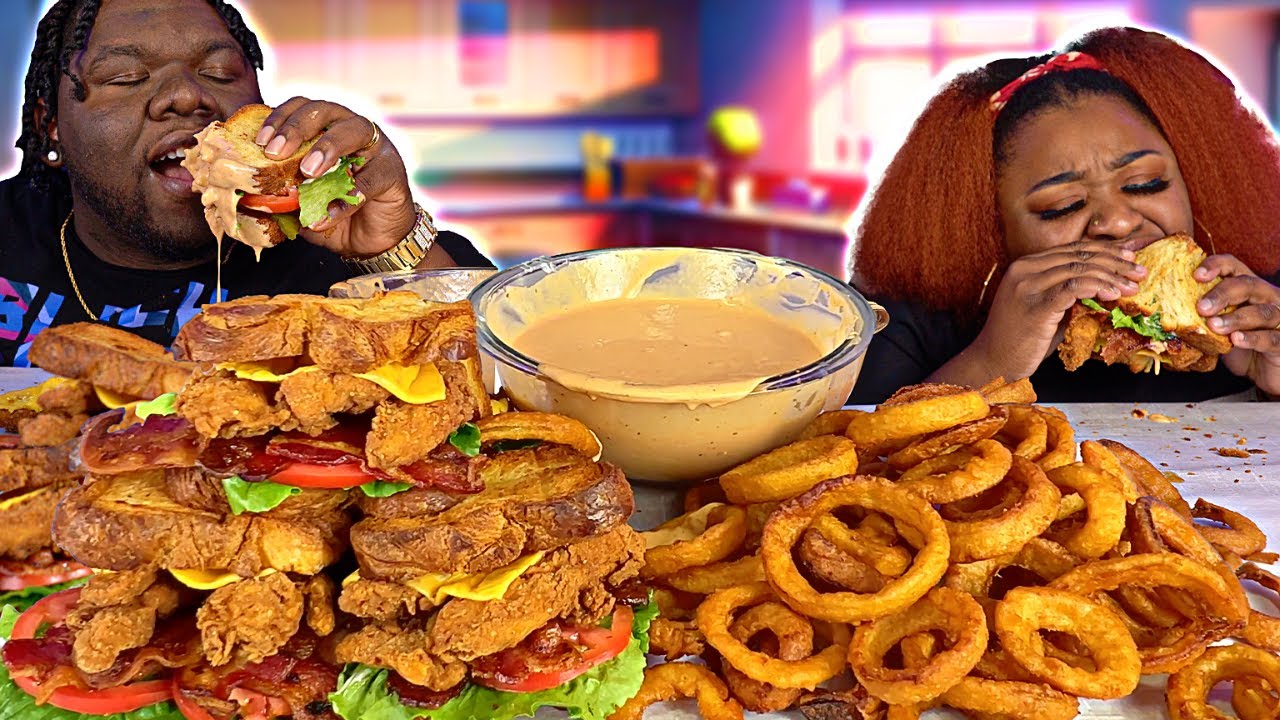 GIANT CHICKEN TENDER BLT SANDWICHES!! | HASHTAG THE CANNONS | MUKBANG EATING SHOW