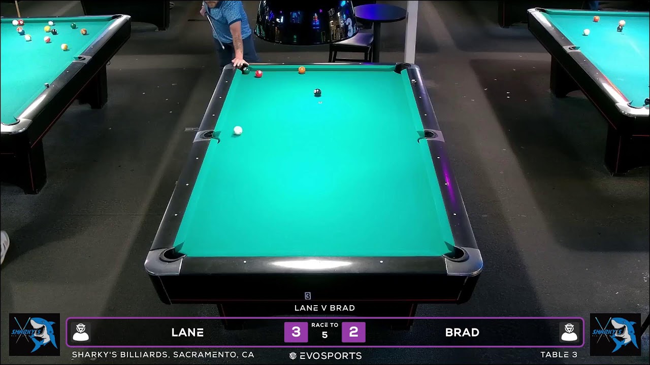 LANE  vs BRAD - SHARKY'S BILLIARDS - TABLE 3 | EvoSports