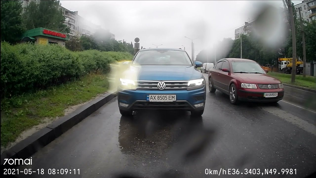 70mai Rear Camera (Midrive RC06) (H.264 1920x1080 25fps) - Дождь
