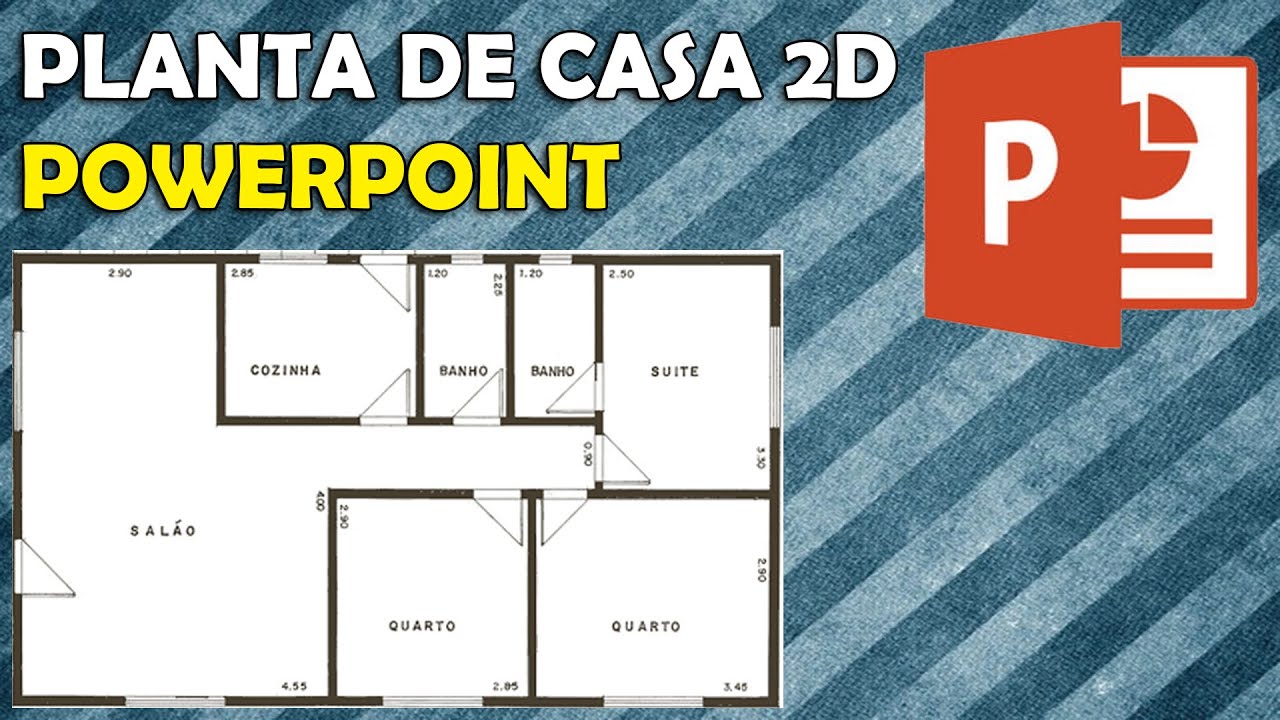 Como criar uma planta de casa 2D no PowerPoint