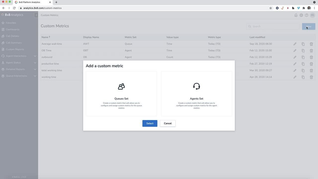 Analytics for Contact Center - CustomMetrics