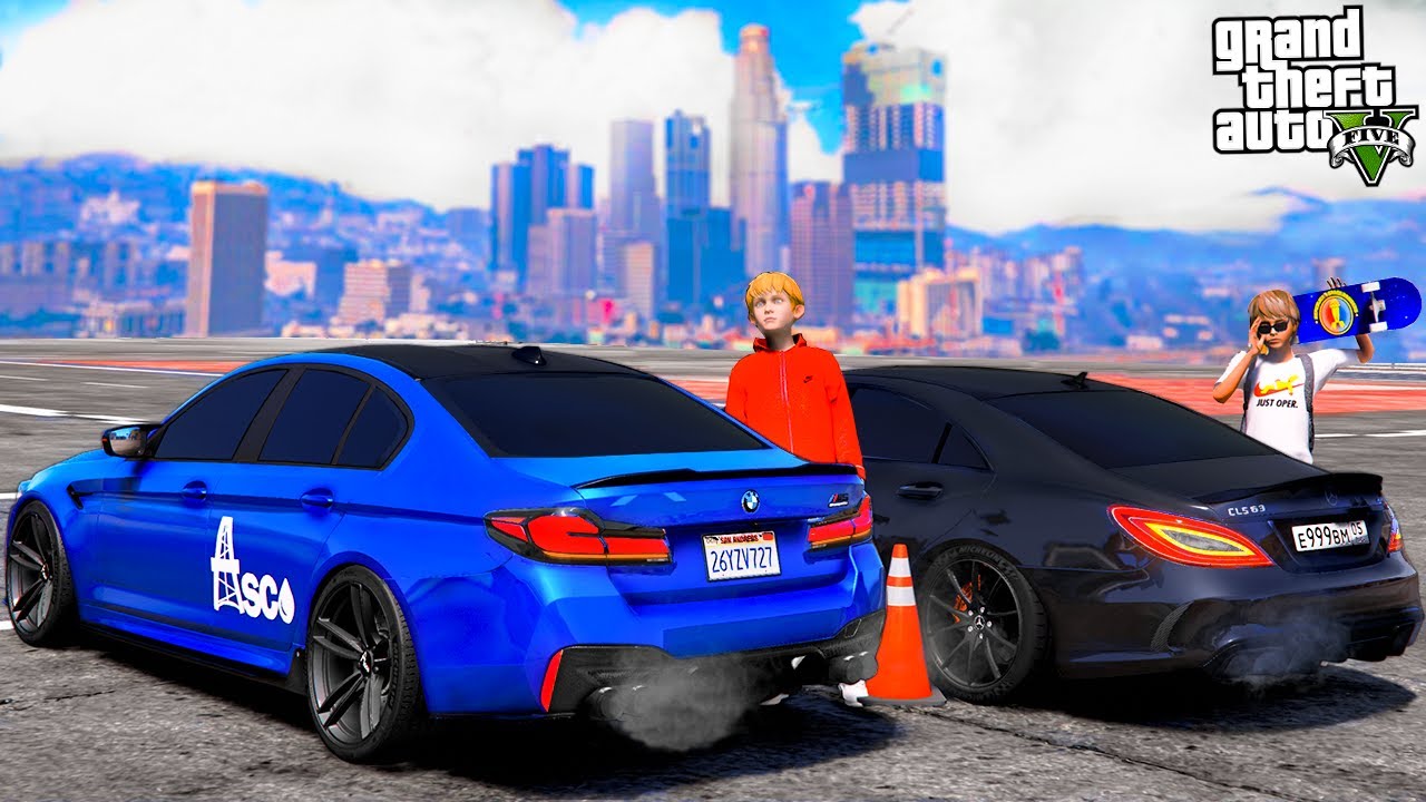 ОПЕРСКАЯ ЕЗДА В GTA 5 - MERCEDES CLS63 НА 1000 СИЛ ПРОТИВ BMW M5 ASCO! УЛИЧНЫЕ ГОНКИ! 🌊ВОТЕР