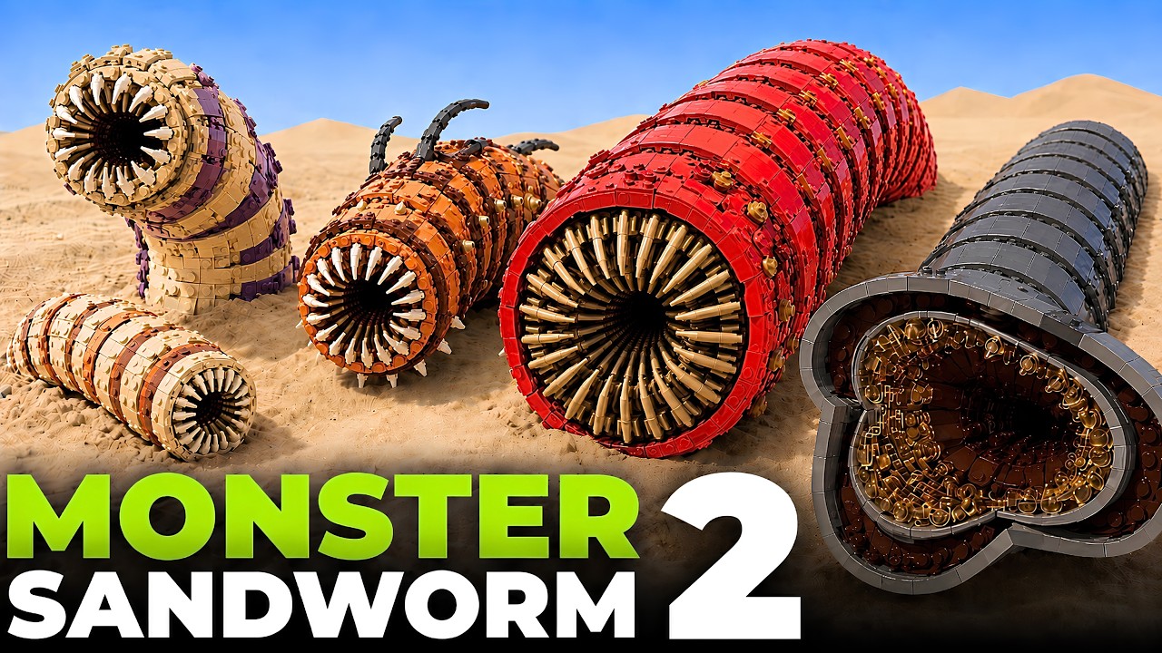 Сравнение размеров песчаного червя из LEGO DUNE &ndash; моя самая большая сборка! | Brickcraft Studio