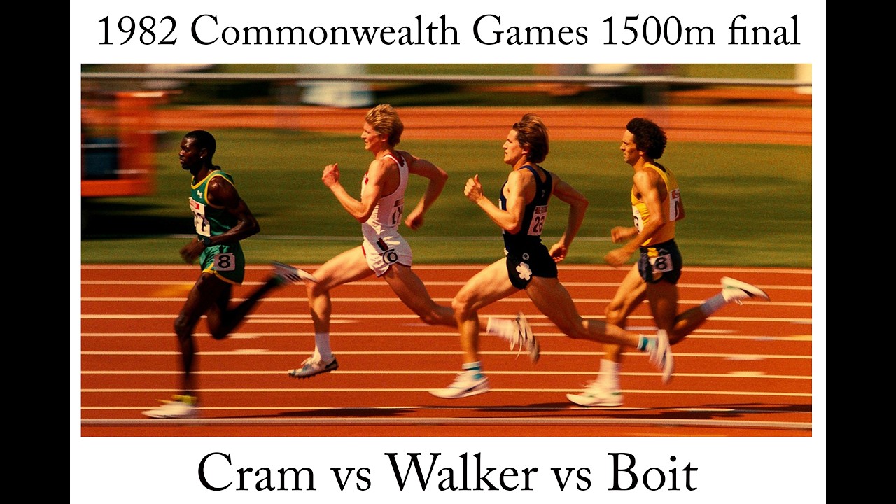 1500m final - 1982 Commonwealth Games Brisbane Steve Cram, John Walker, Mike Boit 