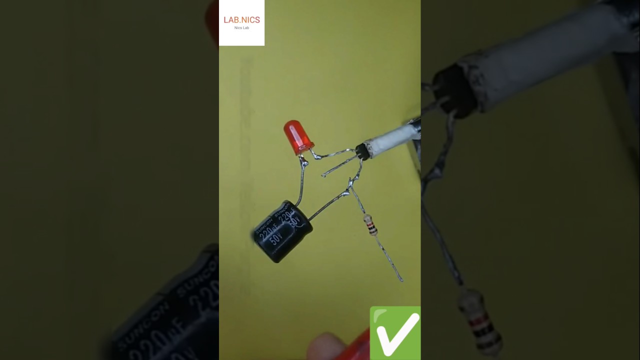 Led Flasher, Led Fast Blinking Diy Project using Bc 547 Transistor #ledflasher #bc547project #shorts